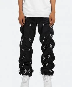 Mnml Bungee Cord Pants - Black/White Bottoms