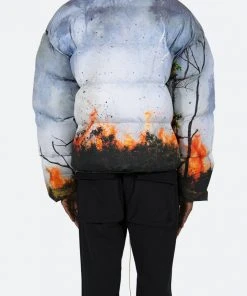 Mnml Burning Puffer Jacket - Multi
