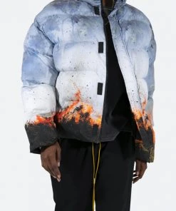 Mnml Burning Puffer Jacket - Multi