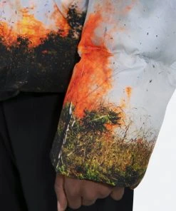 Mnml Burning Puffer Jacket - Multi