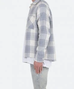 Mnml Tops Classic Flannel Shirt - Blue/White