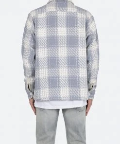 Mnml Tops Classic Flannel Shirt - Blue/White