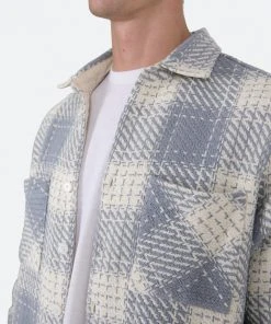 Mnml Tops Classic Flannel Shirt - Blue/White