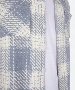 Mnml Tops Classic Flannel Shirt - Blue/White