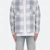 Mnml Tops Classic Flannel Shirt - Blue/White