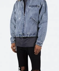 Mnml Collared Work Jacket - Blue