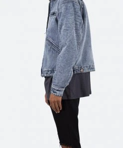 Mnml Collared Work Jacket - Blue