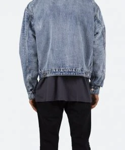 Mnml Collared Work Jacket - Blue