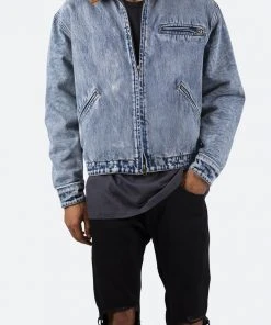 Mnml Collared Work Jacket - Blue