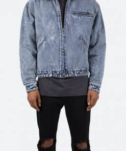 Mnml Collared Work Jacket - Blue