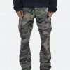 Mnml Contrast Bootcut Cargo Pants - Woodland Camo