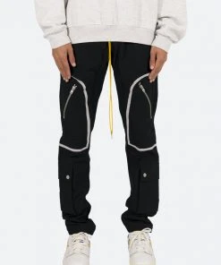 Mnml Contrast Taped Cargo Pants - Black