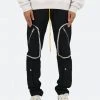 Mnml Contrast Taped Cargo Pants - Black