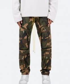 Mnml Contrast Taped Cargo Pants - Camo Bottoms
