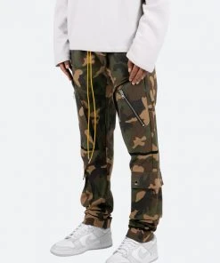 Mnml Contrast Taped Cargo Pants - Camo Bottoms