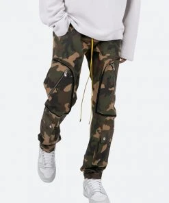 Mnml Contrast Taped Cargo Pants - Camo Bottoms