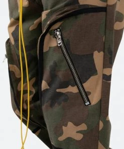 Mnml Contrast Taped Cargo Pants - Camo Bottoms