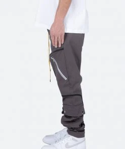 Mnml Bottoms Contrast Taped Cargo Pants - Charcoal Grey