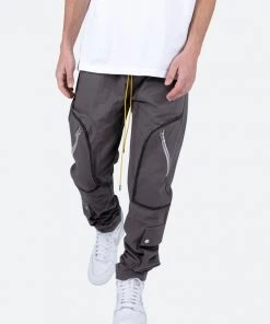 Mnml Bottoms Contrast Taped Cargo Pants - Charcoal Grey