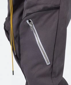 Mnml Bottoms Contrast Taped Cargo Pants - Charcoal Grey