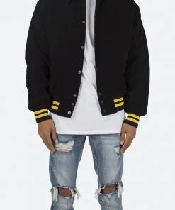 Mnml Outerwear Corduroy Collar Jacket - Black/Yellow