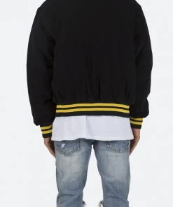 Mnml Outerwear Corduroy Collar Jacket - Black/Yellow