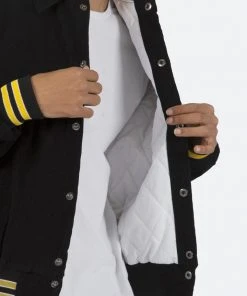 Mnml Outerwear Corduroy Collar Jacket - Black/Yellow