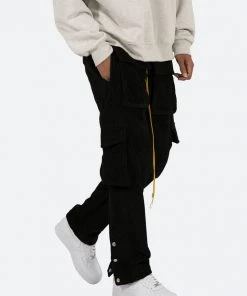 Mnml Bottoms Corduroy Snap II Cargo Pants - Black