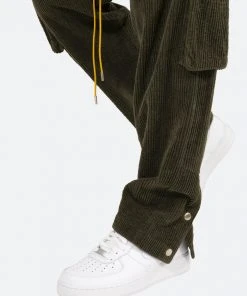 Mnml Corduroy Snap II Cargo Pants - Olive