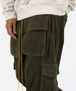 Mnml Corduroy Snap II Cargo Pants - Olive