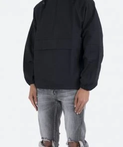 Mnml Cotton Half Zip Jacket - Black
