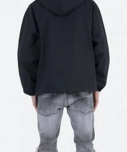 Mnml Cotton Half Zip Jacket - Black