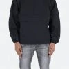 Mnml Cotton Half Zip Jacket - Black
