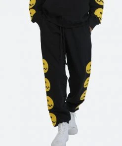 Mnml Bottoms Crooked Smile Sweatpants - Black