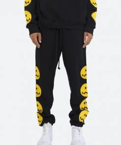 Mnml Bottoms Crooked Smile Sweatpants - Black