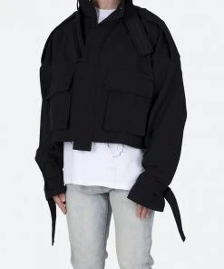 Mnml Cropped M65 Jacket - Black Outerwear