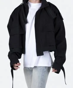 Mnml Cropped M65 Jacket - Black Outerwear