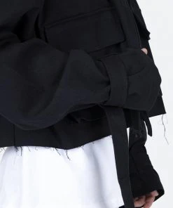 Mnml Cropped M65 Jacket - Black Outerwear