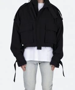 Mnml Cropped M65 Jacket - Black Outerwear