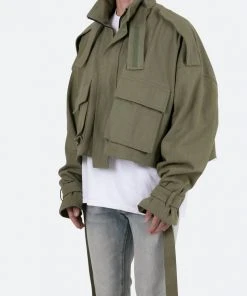 Mnml Outerwear Cropped M65 Jacket - Olive