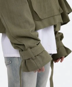 Mnml Outerwear Cropped M65 Jacket - Olive