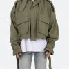 Mnml Outerwear Cropped M65 Jacket - Olive