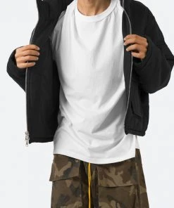 Mnml Cropped Puffer Jacket - Vintage Black