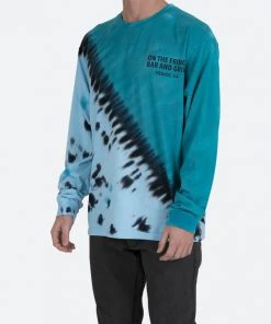 Mnml Cross Washed L/S Tee - Blue