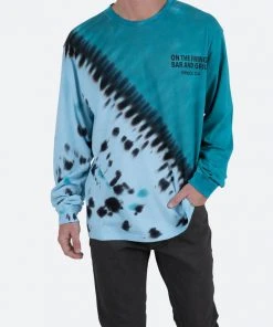 Mnml Cross Washed L/S Tee - Blue