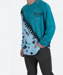 Mnml Cross Washed L/S Tee - Blue