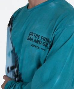 Mnml Cross Washed L/S Tee - Blue