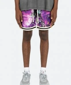 Mnml Crystal Basketball Shorts - Purple