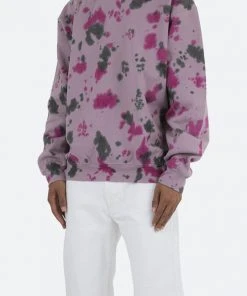 Mnml Outerwear Crystal Dyed Crewneck - Purple