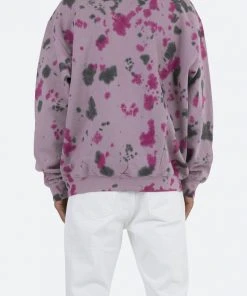 Mnml Outerwear Crystal Dyed Crewneck - Purple